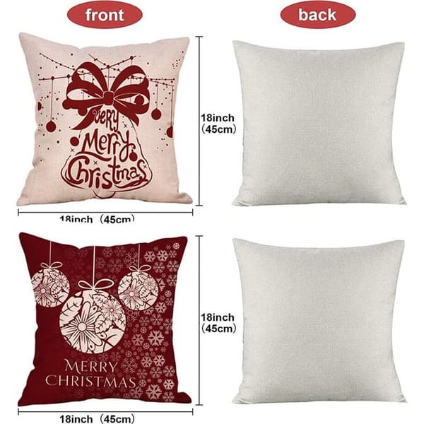 4-pack julkuddfodral, snöflinga örngott, julörngott, julkuddfodral, julörngott för soffa