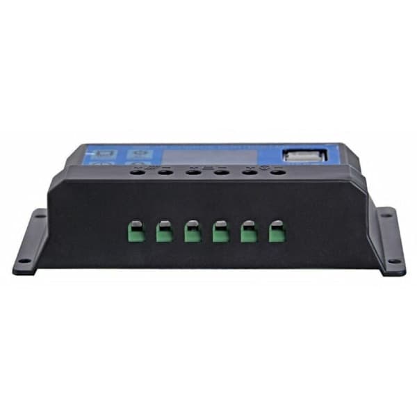 30A 12/24V LCD Solcellskontroll Batteriregulator Kontroller Dubbel USB