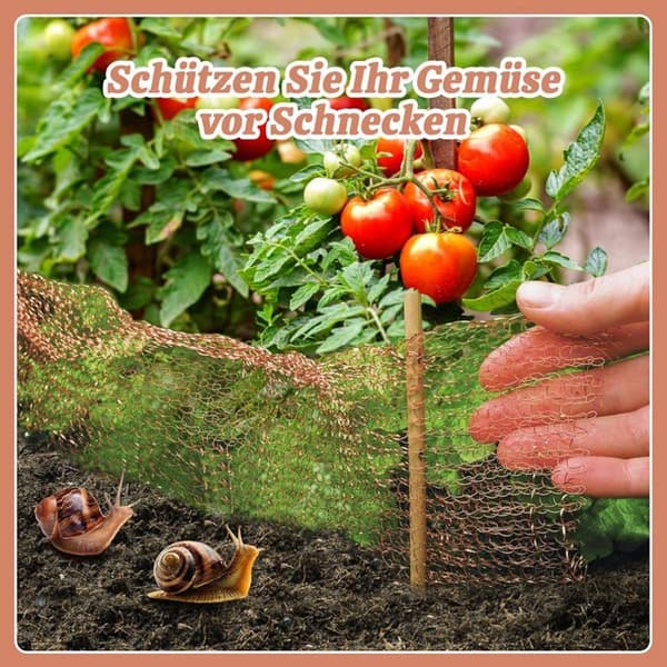 Snigel- och snigelnät, kopparsnigelnät 6m x 127mm, dubbelnät kopparremsa trådnät