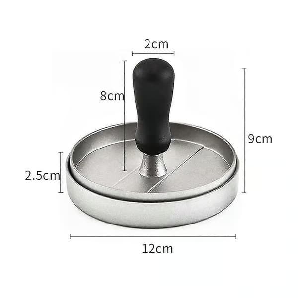 Non-stick hamburgerpress för hamburgare, kött och nötfärs