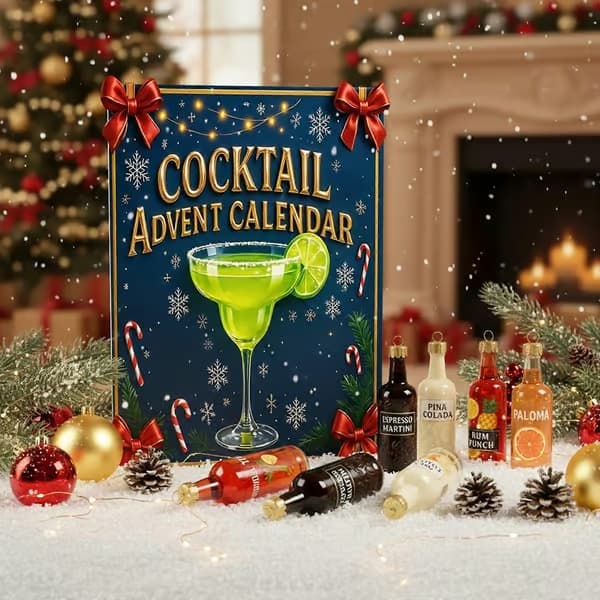 24-dagers julekalender med 24 2D-cocktailpynt, adventskalender for nedtelling til jul - 2026 Cocktail