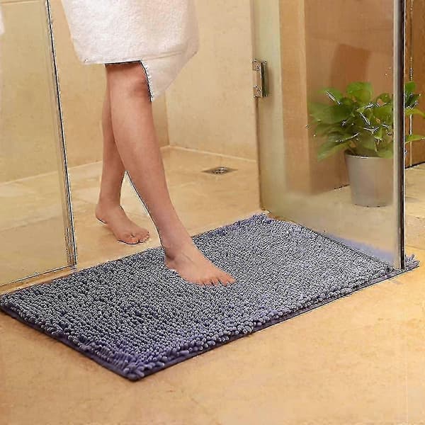 Badrumsmatta - Halkfri matta - Ränder - Absorberande - 50 X 80 Cm
