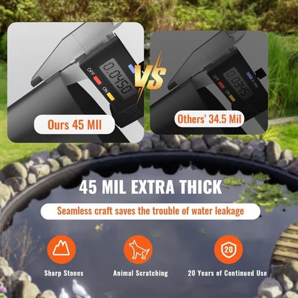 Damduk 3x4 m - EPDM 0,5 mm - UV-beständig - Vikbar