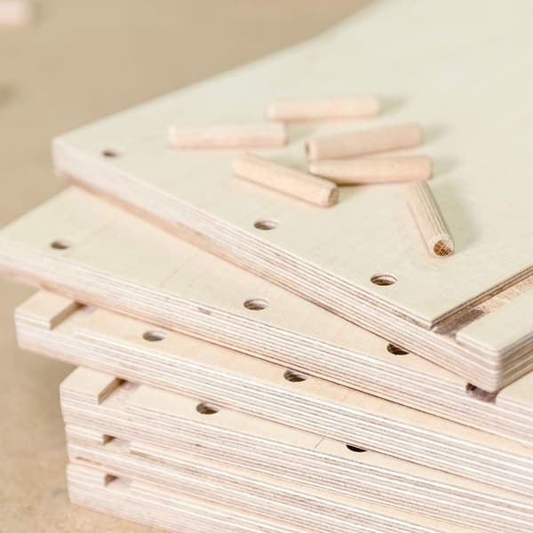 400 stk 8mm x 50mm treplugger - solide bøketreplugger ideelle for trearbeid - egnet for borejigger/boreguider