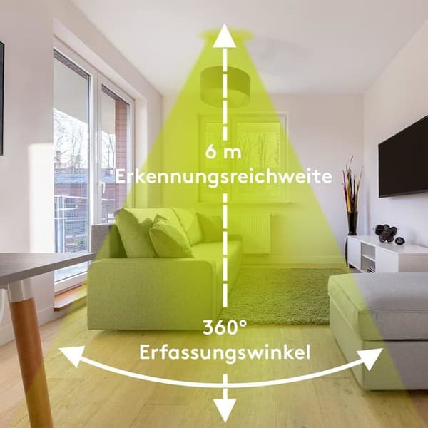 Integreret loftbevægelsessensor - 360° - 8m rækkevidde - infrarød