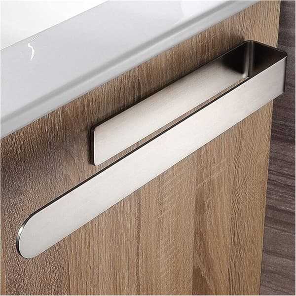 Selvklebende håndklestativ, 37 cm, rustfritt stål, for bad og kjøkken
