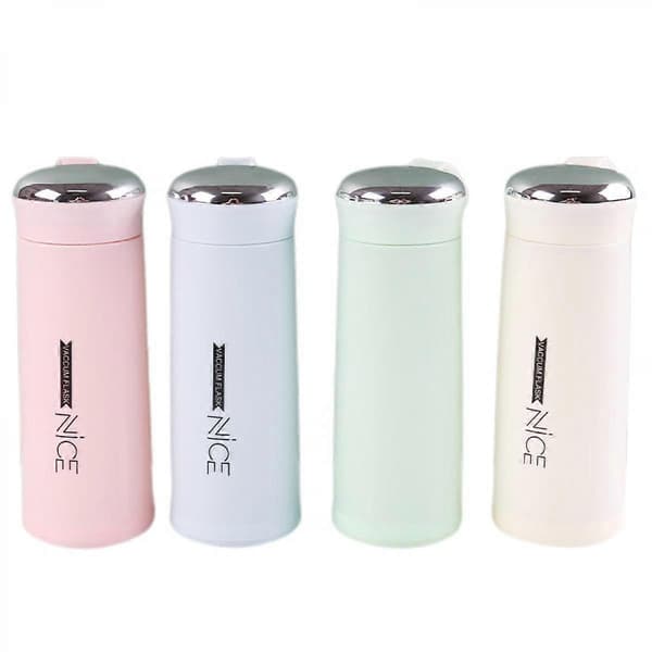 400 ml Glas Student Bärbar Vattenflaska Affärs Dubbellagers Isolering grön (WZ1835)