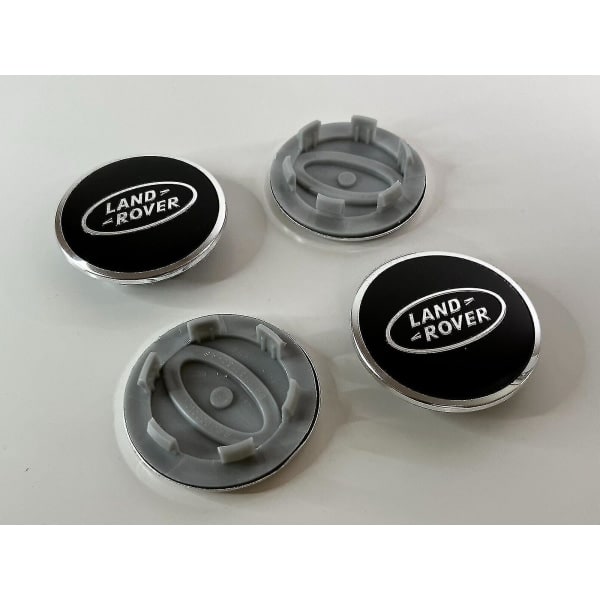 4 stk. Land Rover Centerkapsler Sort Range Rover Sport Evoque Velar Discovery 63mm
