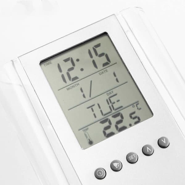 Ny Abs Multifunktionell Digital Skrivbords Pennhållare Display Lcd Väckarklocka Termometer & Kalender Heminredning