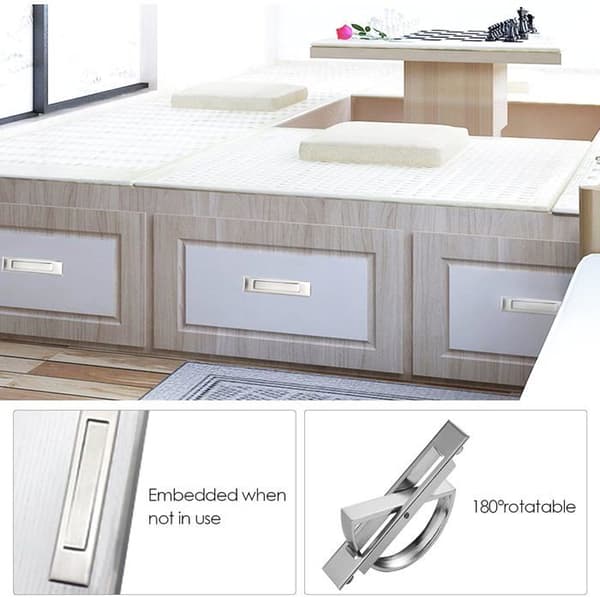 Tatami innfelt håndtak - Sinklegering - Børstet finish - Usynlig og holdbart