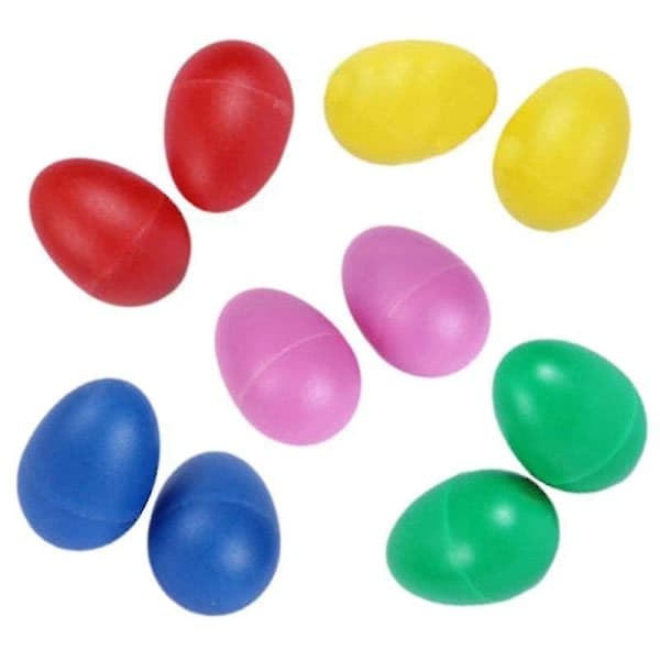 10-pakks Plast Percussion Musikkleker Egg Maracas Ristere