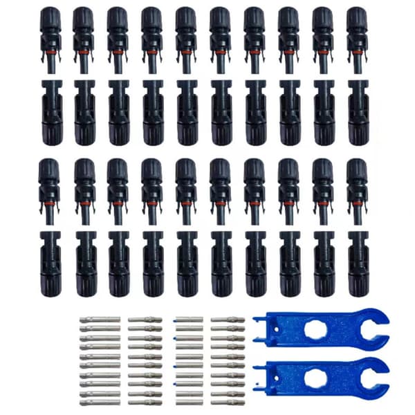 20 par fotovoltaiske solcellekontakter, kontakter for solcellepanelkabler, egnet for 2,5/4/6mm² solcellekabel