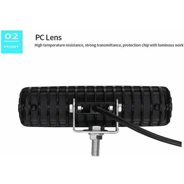 48W LED arbeidslys (2x) - 16 lysdioder - 9-32V DC - IP67 vanntett