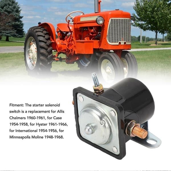 Volt 3 terminaler Solenoid Switch Relæ Starter Solenoid 20?7000392 Erstatning for Allis Chalmers 1960 til 1961