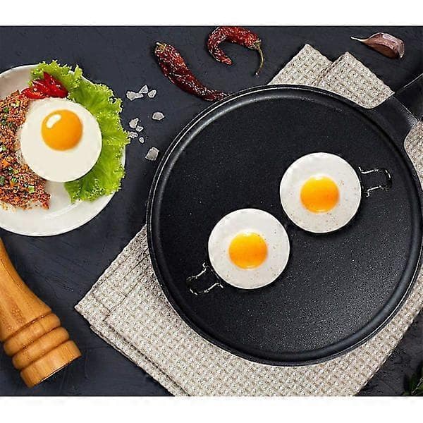 Stekte egg- og omelettformer i rustfritt stål - 4 deler