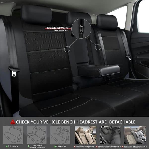Renault Scenic 3 bilsetetrekk - Grå - 2 rader + 3 rader - Vanntett og sklisikkert
