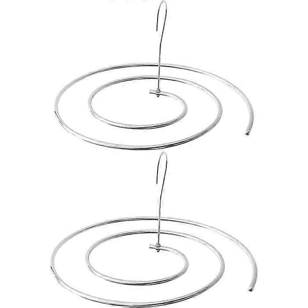 2-pak pladsbesparende lagenholder, multifunktionel spiral tørrestativ, lavet af rustfrit stål