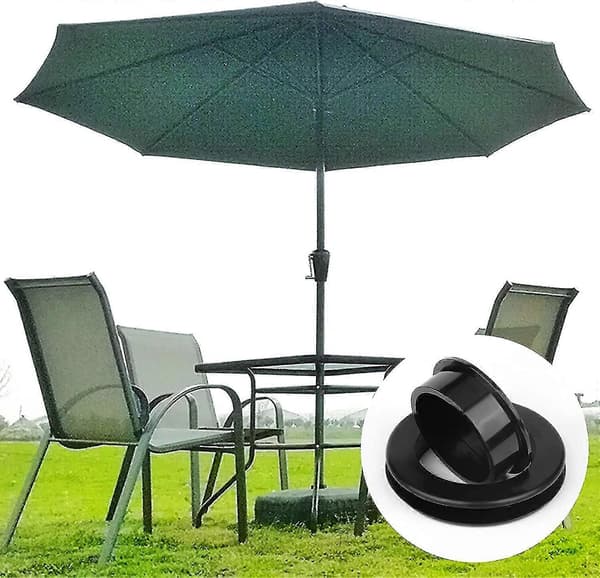 2 sæt silikone paraplyhul dækning bord og prop paraply stand parasol tilbehør (transparent)