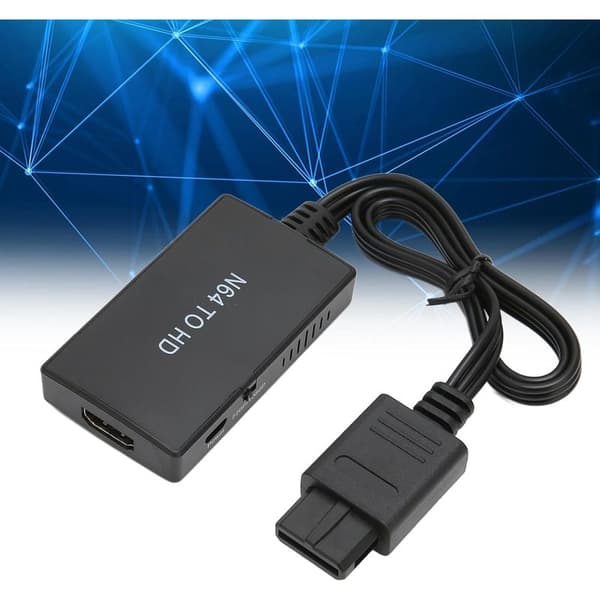 N64 til HD Multimedia Grensesnittkonverterer som støtter 720P til 1080P bytte, Full HD Videoadapter for N64 Skjermmodus, Tilbehør