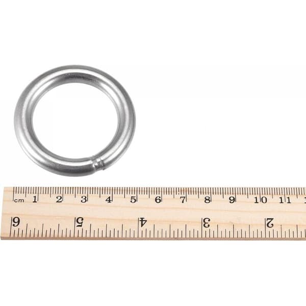 Svejset rustfrit stål 304 ring, 50 mm udvendig diameter, 8 mm tykkelse, 3 stk.