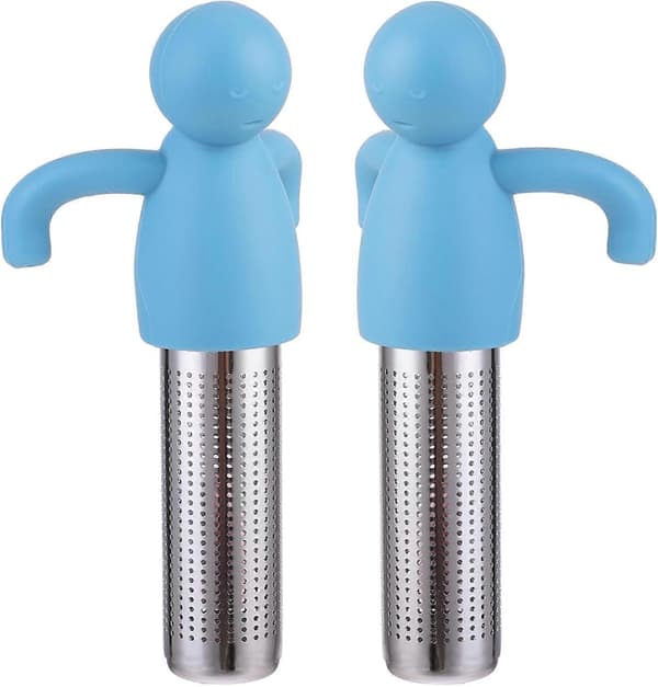 2-pak Te-si til Løs Te, Sødt 304 Rustfrit Stål Finmasket Te-infusionsfilter til Løs Te, Kreativ Te-diffuser