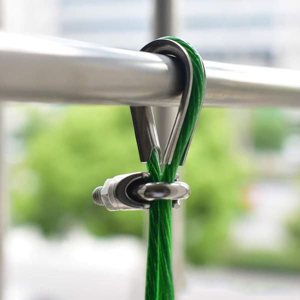 40 Stykker M5 Rustfrit Stål 304 Wire Tovklemmer, Hjerteformede Tovklemmer til 5mm Wire Tov