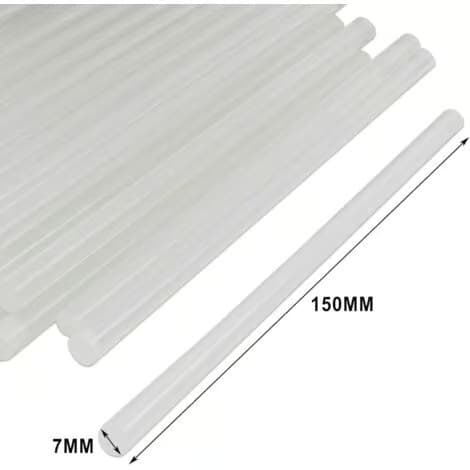 Smältlimstavar 7x150mm Transparent lim för limpistol 7mm - 36-pack
