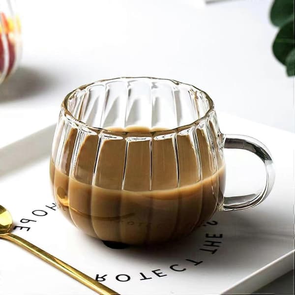 350 ml Glas Kopp Kristall Kaffemugg Olika Dricksglas för Vatten, Te, Latte