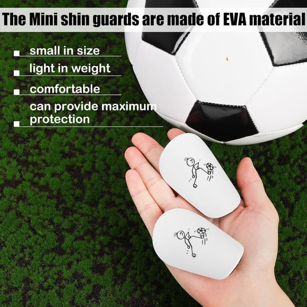 1 Par Mini Fotbollsskydd, Extra Mini Benskydd Mini Benskydd Skyddsutrustning Benskydd (10x6cm, Vit)