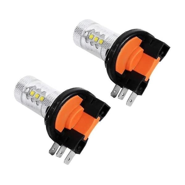 Pakke med 2 hvite LED-erstatningspærer for billykter 80W H15