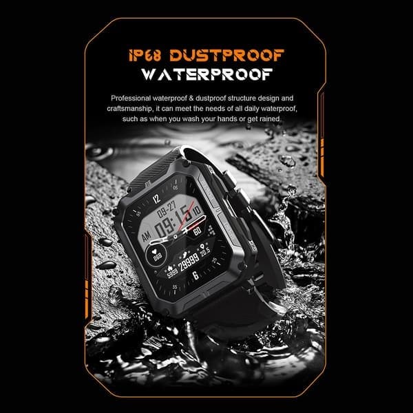 2026 Ny C20pro Smartwatch Pulsmätare Bluetooth Samtal Information Push Smart Armband Sportklocka App Dafit {DB} Svart
