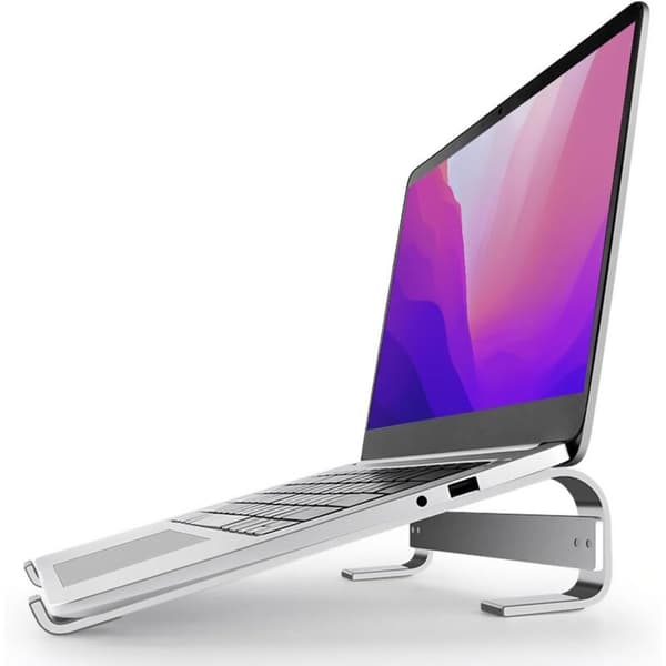 Bærbar computerstander - 10 til 18 tommer PC-stander - Universal ventileret bærbar computerstander kompatibel med MacBook, Notebook, ASUS, Acer osv. - Aluminium