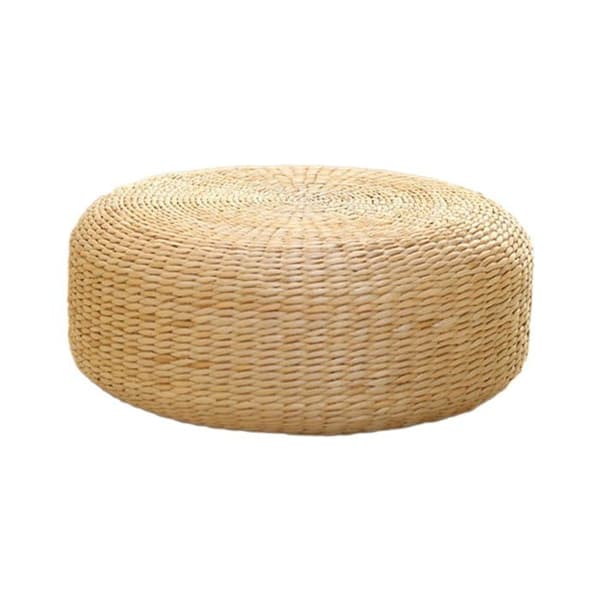 Båggolvkudde i distaff-färg - Handstickad - Diameter 40 cm - Höjd 20 cm