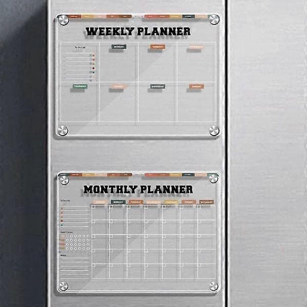 Magnetisk Akrylkalender Transparent Kylskåpskalender