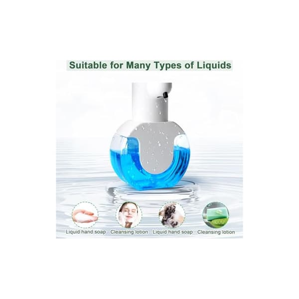 Sæbedispenser, 430 ml Automatisk Sæbedispenser, Vægmonteret Sæbedispenser, IPX5 Vandtæt, USB Genopladelig Skumsæbedispenser til Køkken