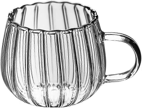 Kaffemugg i kristallglas, glaskopp för vatten, te, latte, dricksburkar