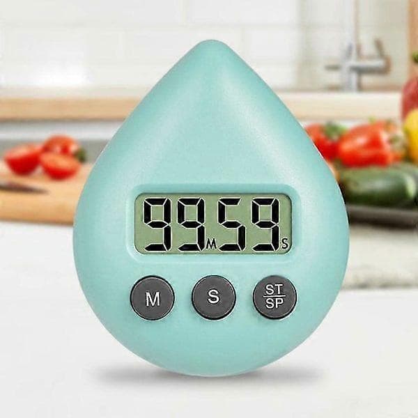 Digital dusjklokke med timer, vanntett timer med alarm og sugekopp Grønn