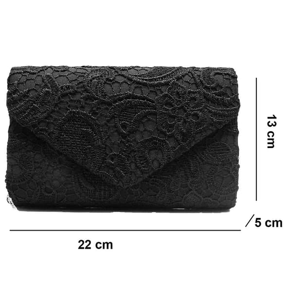 Håndtasker Satin Kjole Blonde Clutch Taske Til Fest, Sort