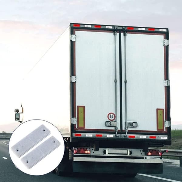 Reflekterende varselplate, rektangulære reflekser, sikkerhetsreflekser, tilhengerreflekser, lastebilreflekser, for lastebiler, campingvogner, bobiler, båter,..