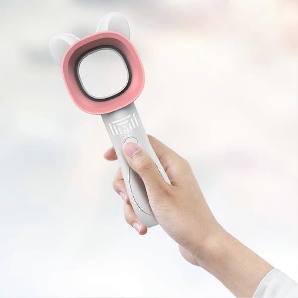 Mini Bladeless Ventilator Tegneserie USB 3 Hastighed Justerbar Bladeless Ventilator Desktop Luftstrøm Sommer Køleventilator, Hvid