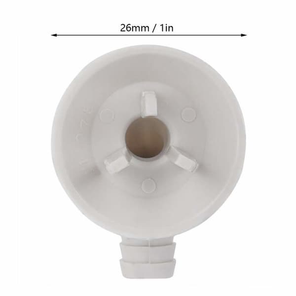 13,6 mm luftkonditioneringsavloppsböj – vit extern avloppsmunstycke