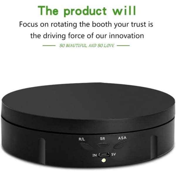 Motoriserat roterande displayställ, 360 graders roterande display - USB-driven, kan utrustas med 18650-batteri