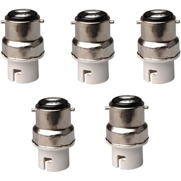 BA15D/B22 til B15/BA15D Pæreadapter - 2-pakning - 60W LED/Halogen Kompatibel