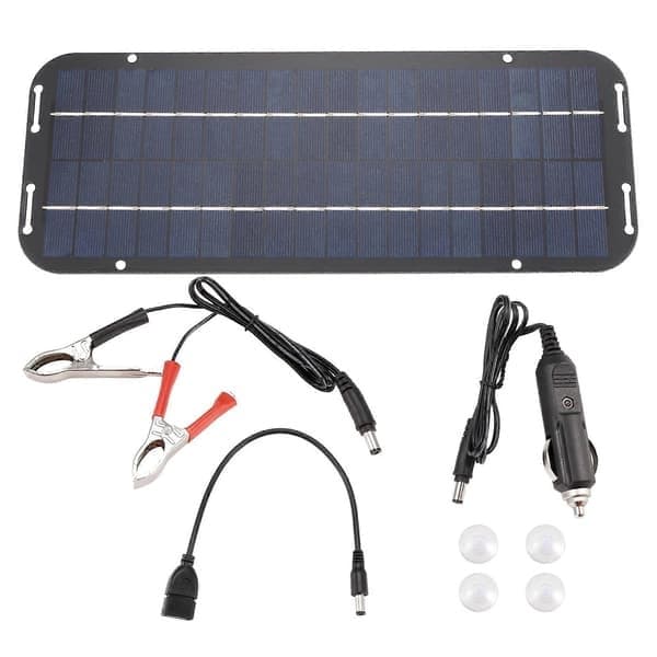 12V 60W Solcellepanellader Bil Motorsykkel Sparkesykkel Bærbart Solcellepanel Billader Batteri Ef