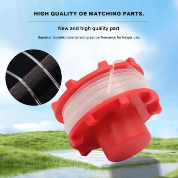 Ersättningsspole för trimmerlina – Kompatibel med Einhell GE-CT 36/30Li E – Slitstark nylon 8,1m x 0,2cm – 4-pack
