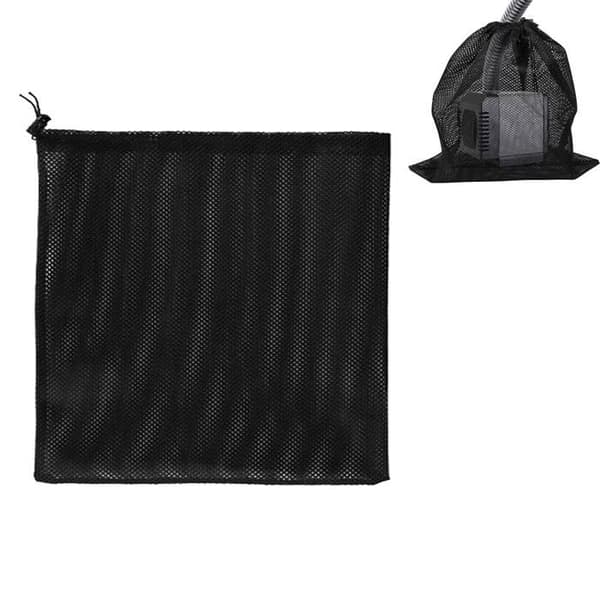 45 x 45 cm nätpumpfilterpåse - svart, dragskostängning, industrinät