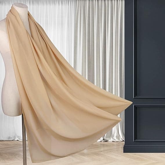 Gennemsigtige bløde chiffon sjaler og wraps til kvinder, lette bryllupskjoler til festkjoler, brud, champagne