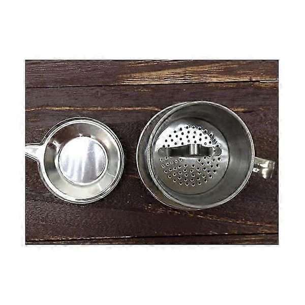 Vietnamesisk stil drypkaffekande: Rustfrit stålfilter til perfekt brygget kaffe