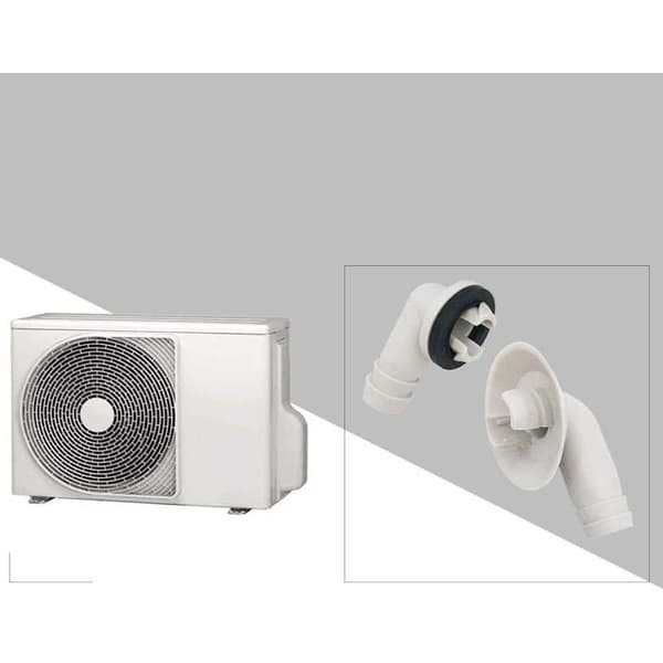 13,6 mm luftkonditioneringsavloppsböj – vit extern avloppsmunstycke
