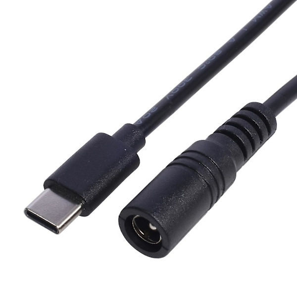 Type-C til DC Strømkabel 5V DC 5.5 x 2.1mm Hun til USB C Stik Opladerkabel